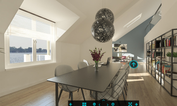 Virtual tour 360° visulization diningroom