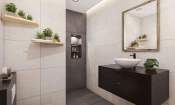 Real estate 3D render bathroom interior