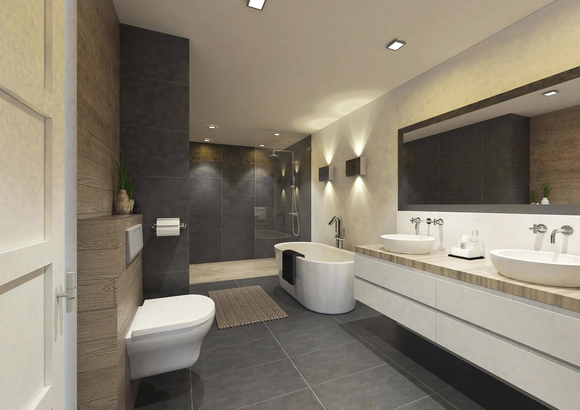 3D interior rendering bathroom
